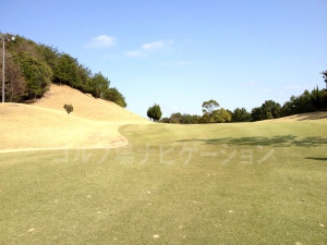 グリーン付近から後ろを振り返った写真。打ち下しだったのがわかります。