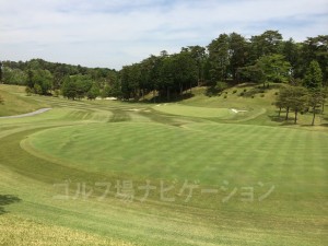 山吹ルートのグリーンの後ろからティグランド方向の景観。