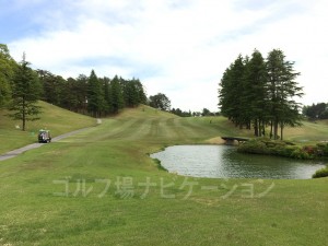 小さな池越えで打ち上げ