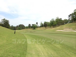 右奥に見えるグリーンは山吹ルート