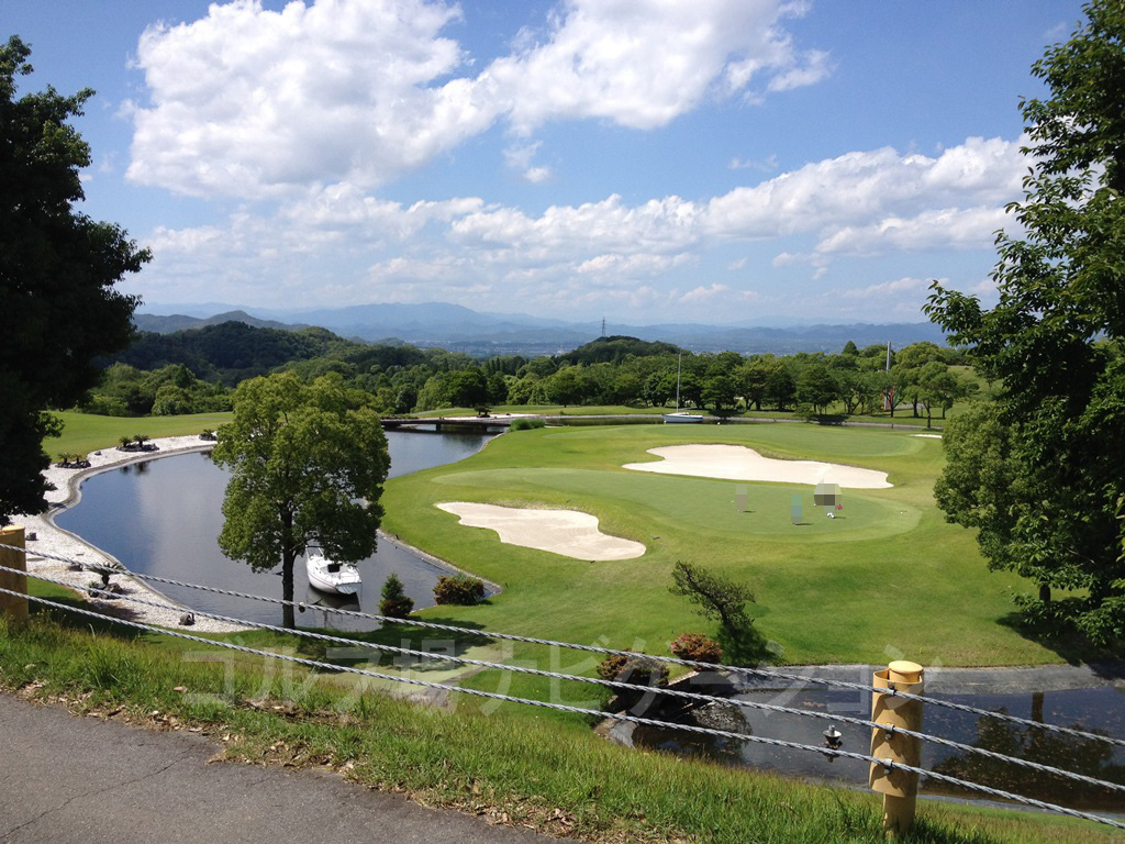 東建塩河カントリー倶楽部 3番ホールから見た上からの眺め