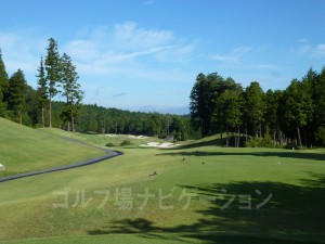 ティショットの落とし所が難しい。ティグランドからはフェアウェイがほとんど見えません。