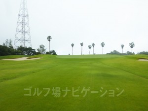 グリーンは受けてますので手前から攻めましょう。