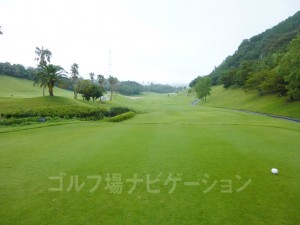 Kochi黒潮カントリークラブ 太平洋コース8番ホール、レギュラーティからの眺め