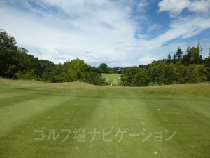 クリーク前に白杭OBライン。距離感が大事です。