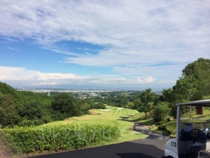 マスター室前からの景観。大阪平野がよく見えます。