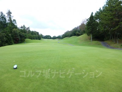 瀬田ゴルフコース北コース13番ホール、レギュラーティからの眺め