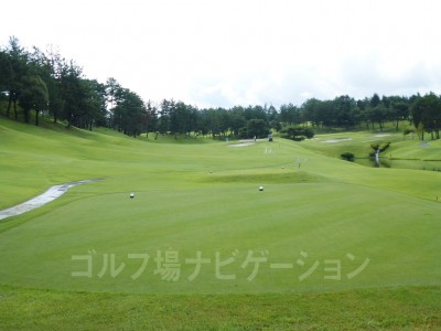 レギュラーティからの眺め。右奥がグリーン