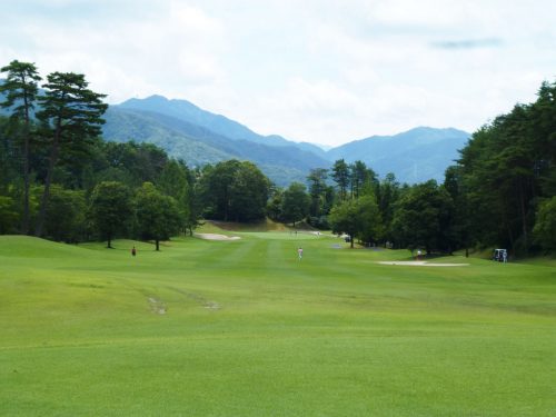 大山アークCC 10番ミドルホール・フロントティからズーム