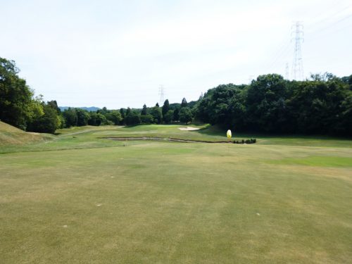 6番ホール吹き流し地点付近